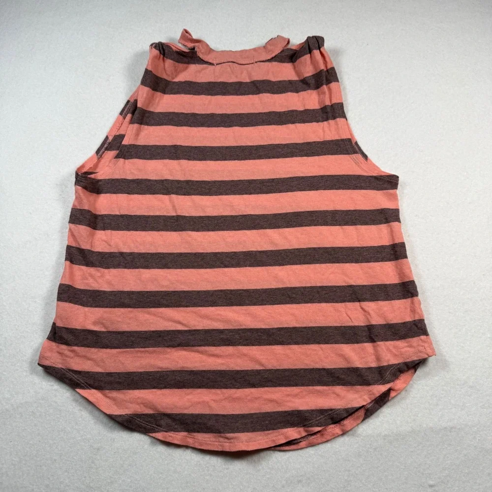 Free People We The Free Striped Knotted Shoulder Tank Top Pink Grey OB984392 M